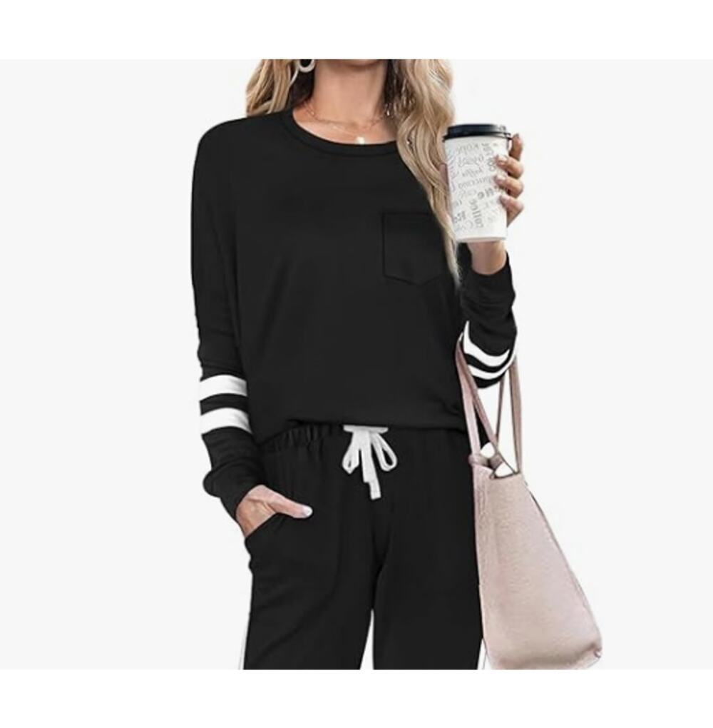 Long Sleeve Crew Neck with Stripes and Pocket Pullover Top NWT Size 3XL